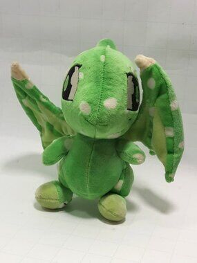 Neopets Green Speckled Shoyru 7" Stuffed Plush 2004